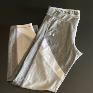 Under Armour Women's Heat Gear Color Block Ankle Leggings, Size S, Gray 1292129